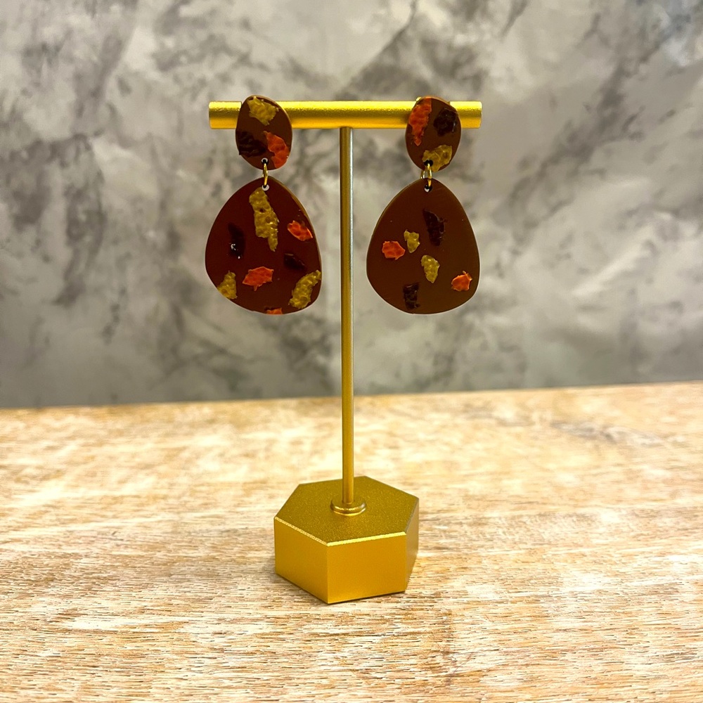 Fall clay earrings